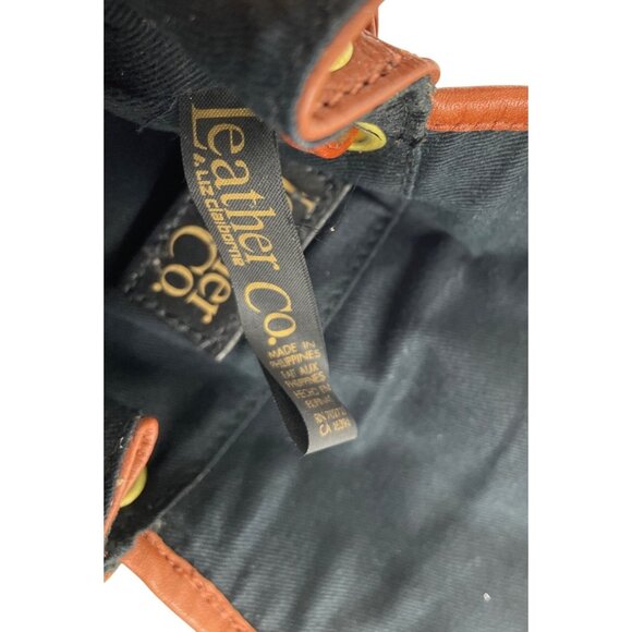 Vintage Liz Claiborne Brown Leather Crossbody Bag Buckle & Adjustable Strap - Picture 12 of 16